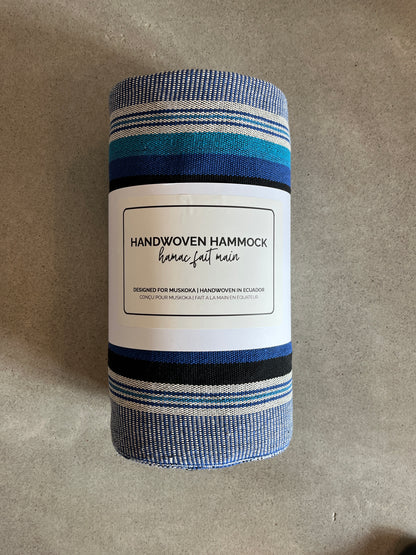 Handwoven Cotton Hammock | Lake Blue