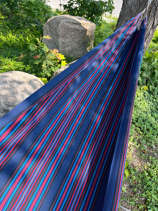 Handwoven Cotton Hammock | Deep Blue