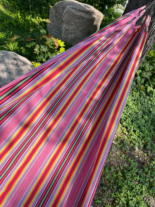 Handwoven Cotton Hammock | Pink Sunset