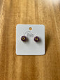 Hand-Beaded Stud Earrings