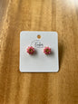 Hand-Beaded Stud Earrings