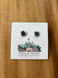 Clous d'oreilles carrés | Argent nautique