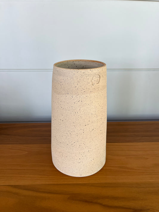 Large Artisan Vase | Speckled Cream