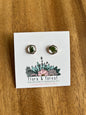Clous d'oreilles hexagonaux | Silver Nature