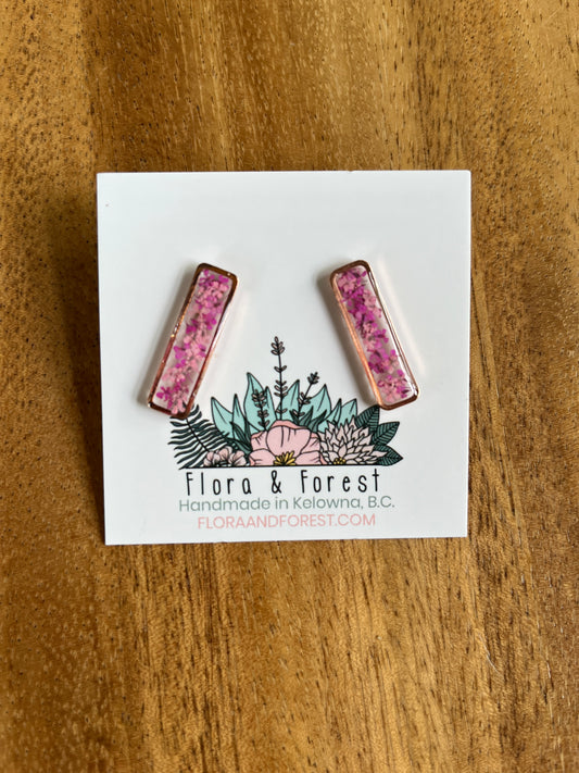 Clous d'oreilles carrés | Argent nautique