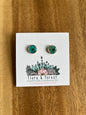 Round Stud Earrings with Preserved Flowers | Assorted Colours