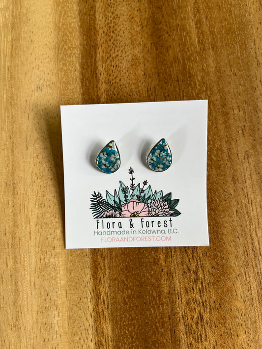 Clous d'oreilles carrés | Argent nautique