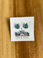 Clous d'oreilles carrés | Argent nautique