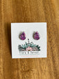 Clous d'oreilles carrés | Argent nautique