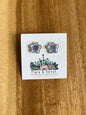 Clous d'oreilles hexagonaux | Sirène en or rose