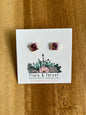 Clous d'oreilles carrés | Argent nautique