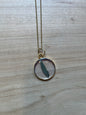 Collier Hexagone | Grande Fougère en Dentelle Dorée