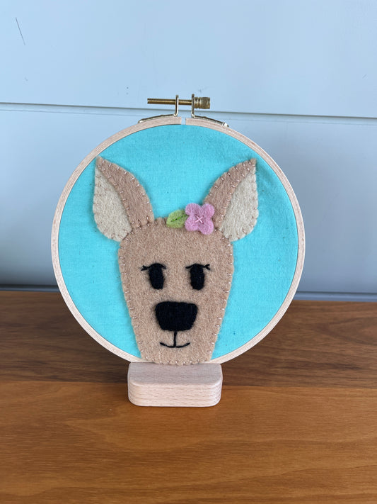 Deer Felt Embroidery Craft Kit – DIY Animal Art for Kids