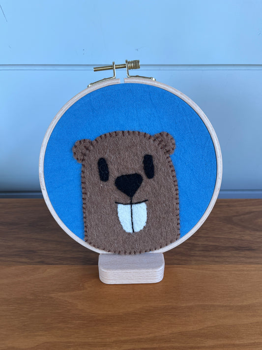 Beaver Felt Embroidery Craft Kit – DIY Animal Art for Kids