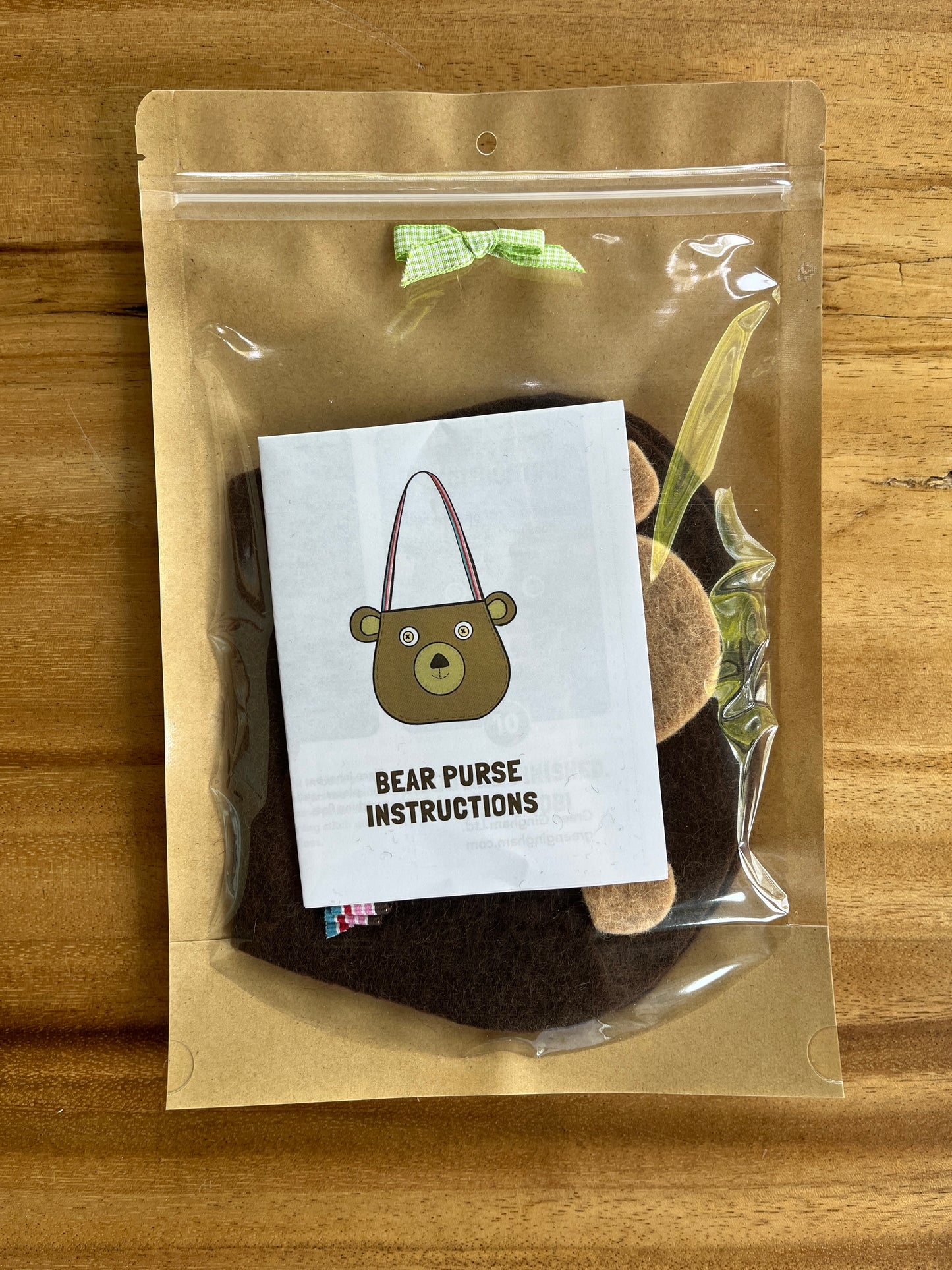 Bear Felt Crossbody Purse Craft Kit – DIY Animal Bag for Kids