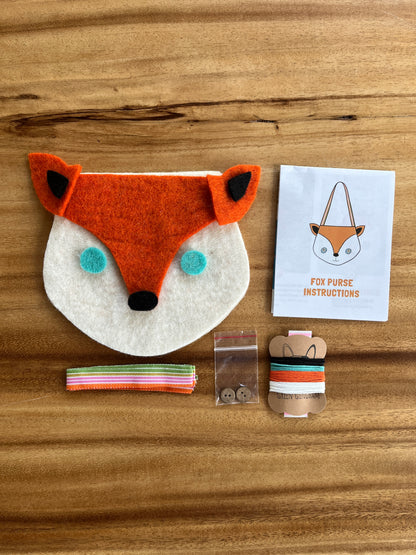 Fox Felt Crossbody Purse Craft Kit – DIY Animal Bag for Kids