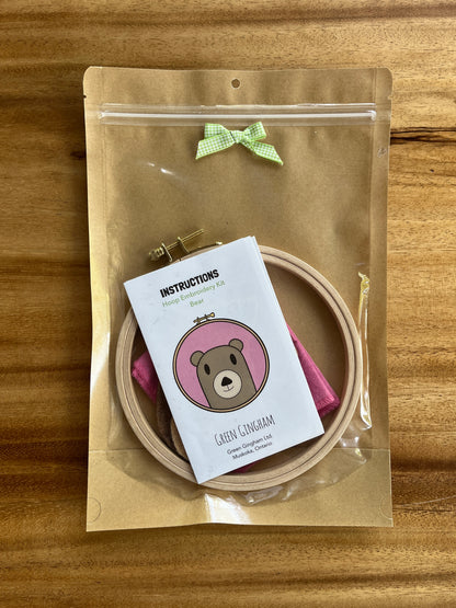 Bear Felt Embroidery Craft Kit – DIY Animal Art for Kids