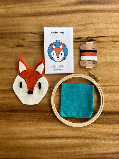 Fox Felt Embroidery Craft Kit – DIY Animal Art for Kids