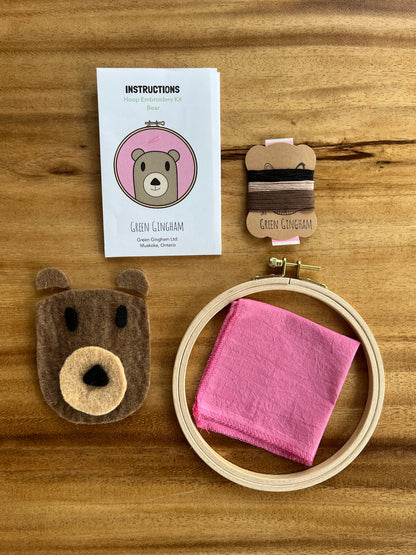 Bear Felt Embroidery Craft Kit – DIY Animal Art for Kids