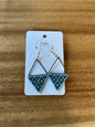 Hand-Beaded Triangle Earrings