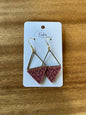 Hand-Beaded Triangle Earrings