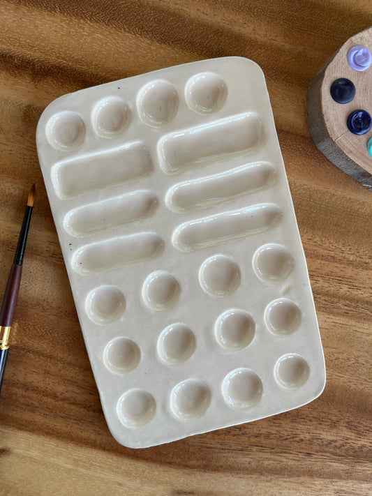 Ceramic Paint Palette | Small Wells
