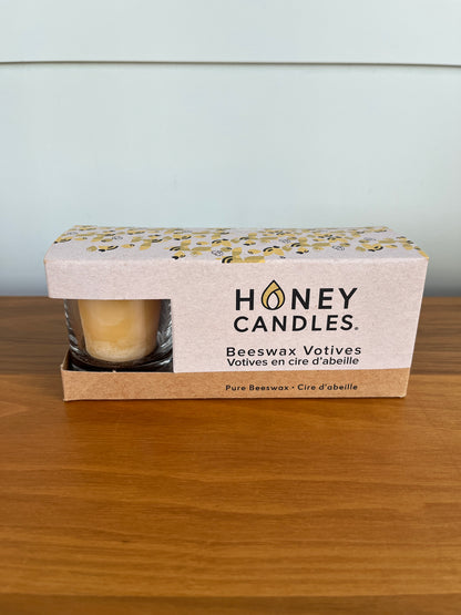 Pack of Beeswax Votive Candles | Natural