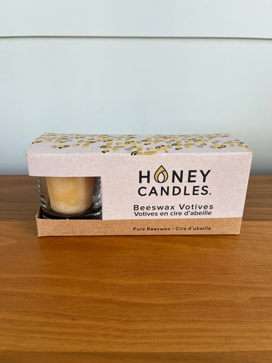 Pack of Beeswax Votive Candles | Natural
