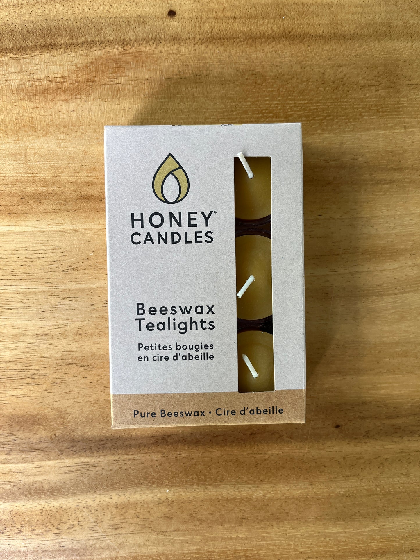 Pack of 6 Beeswax Tea Light Candles | Natural