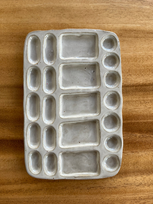 Ceramic Paint Palette | Recycled Clay Watercolour Wells