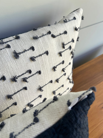 Pair of Lumbar Pillows | Boho Navy