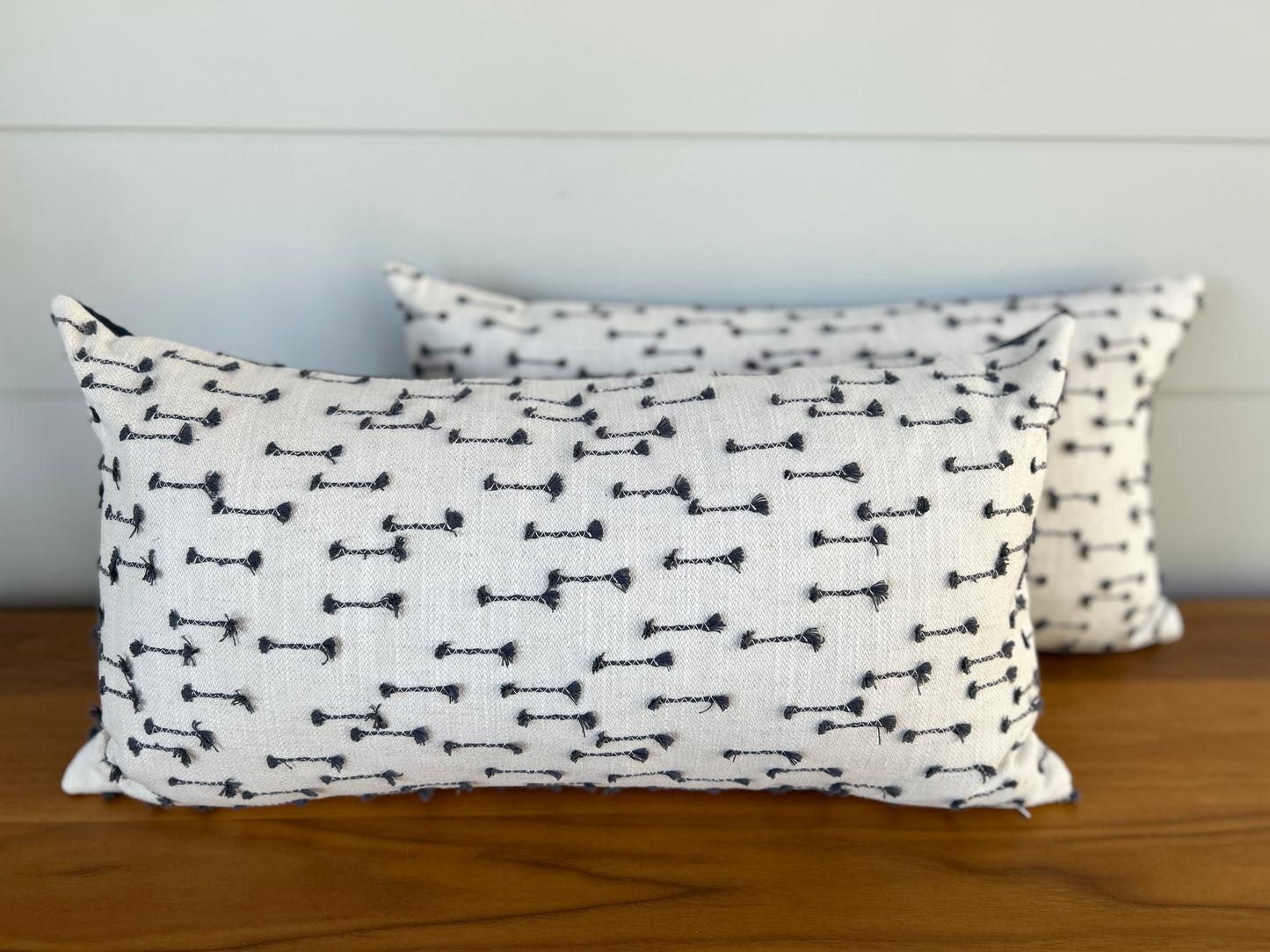 Pair of Lumbar Pillows | Boho Navy