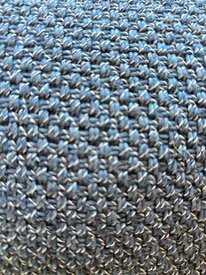 Pair of Lumbar Pillows | Navy Knit Weave