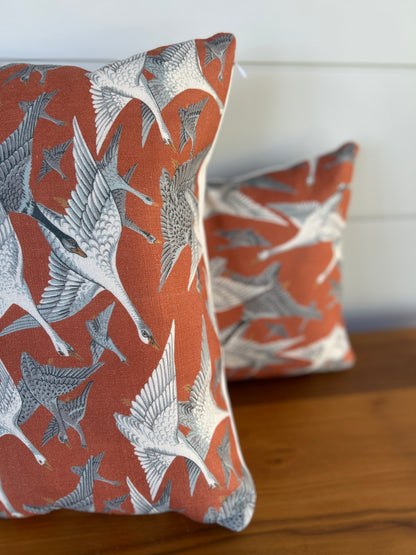 Pair of Lumbar Pillows | Flying Geese