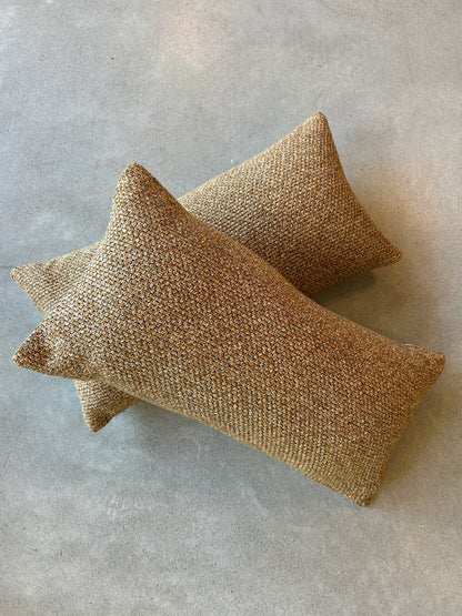 Pair of Lumbar Pillows | Autumn Knit Weave