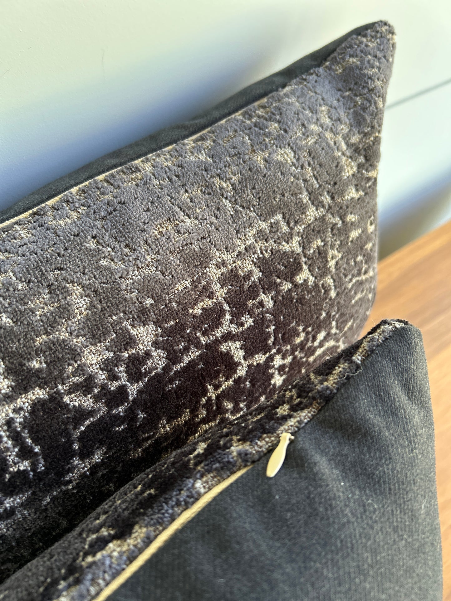 Pair of Lumbar Pillows | Charcoal Moss