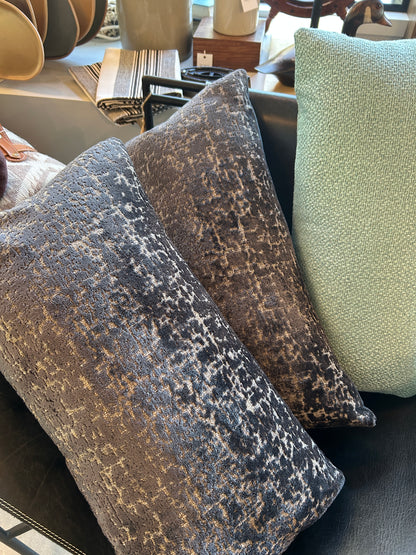 Pair of Lumbar Pillows | Charcoal Moss