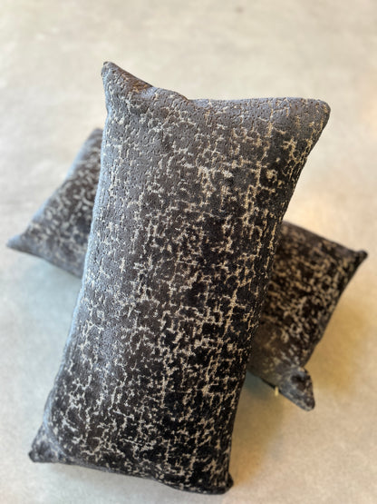 Pair of Lumbar Pillows | Charcoal Moss