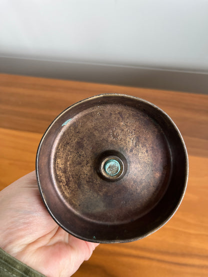 Vintage Brass Candle Holder | Mid-century Modern Decor