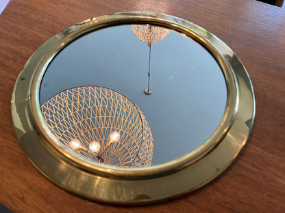 Round Brass Vintage Mirror | Lombard England