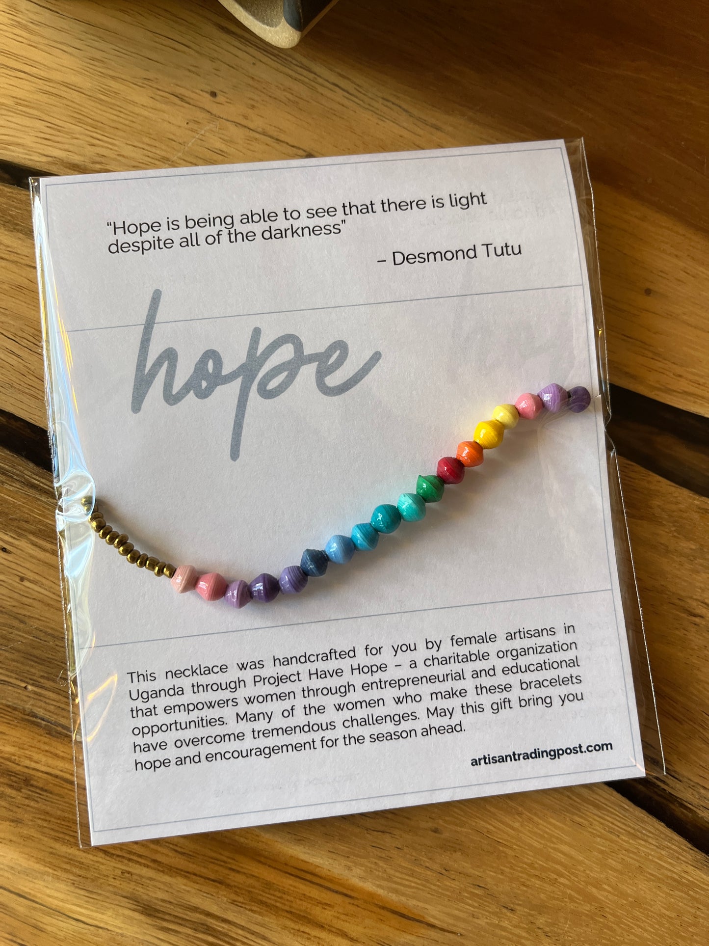 Rainbow "Hope" Necklace | Handmade Namakula Necklace