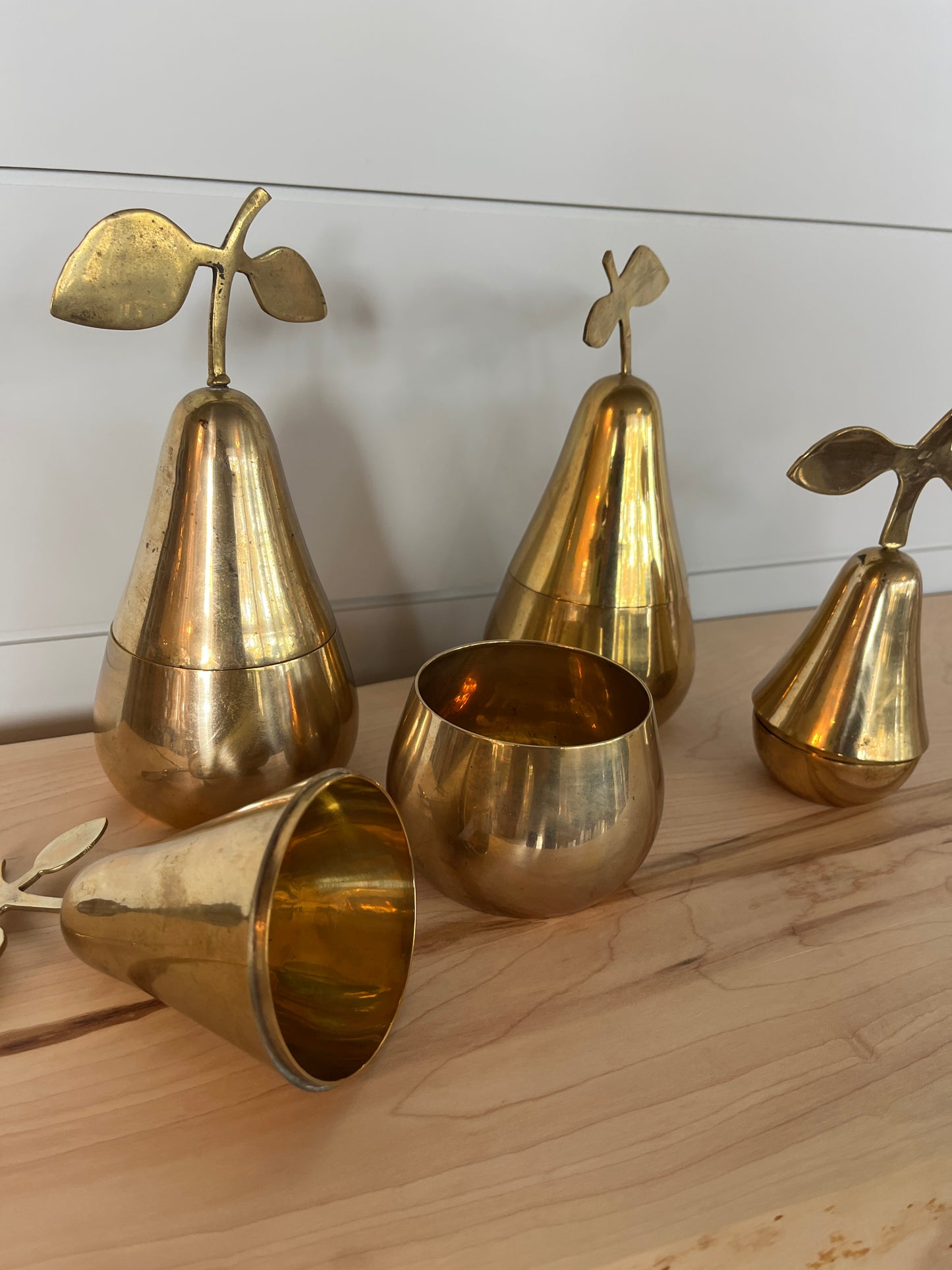 Vintage Brass Pear