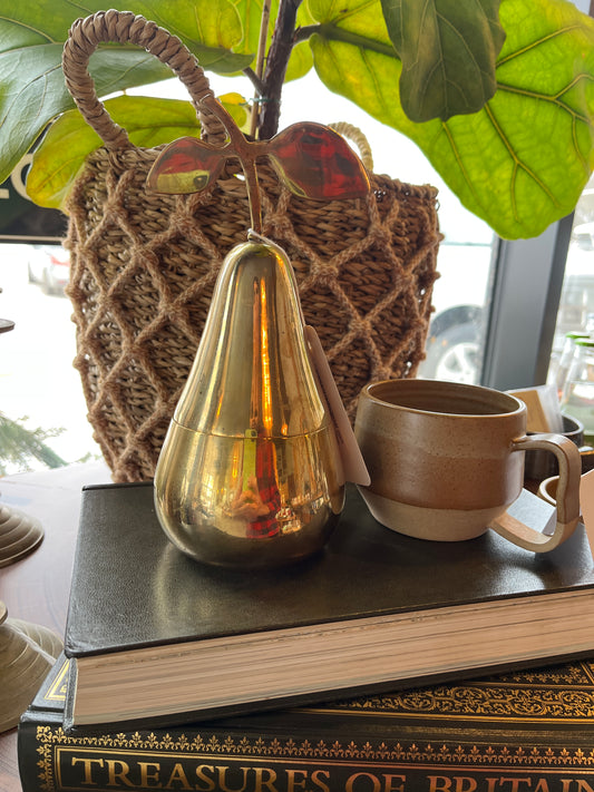 Vintage Brass Pear