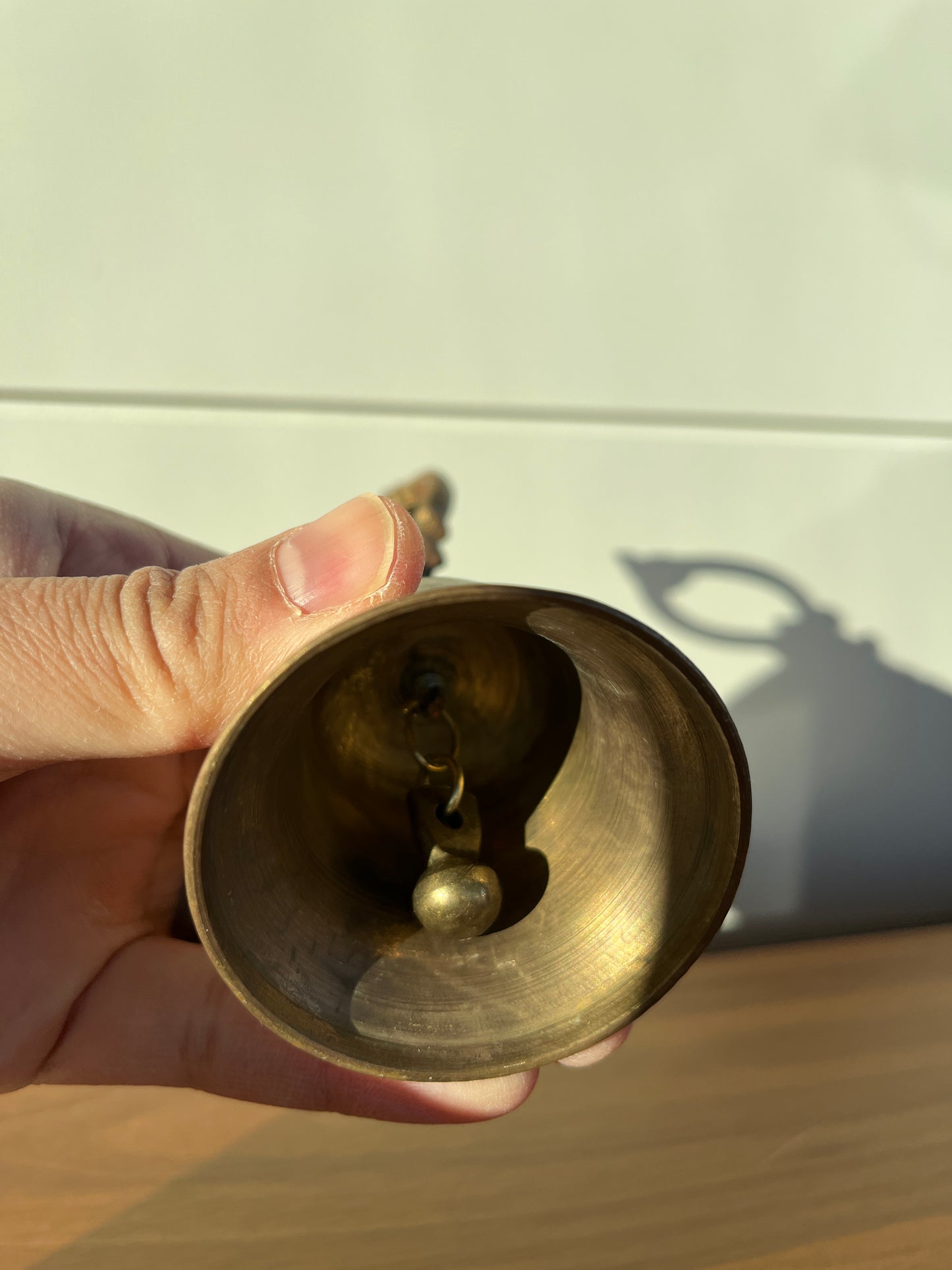 Vintage Brass Bell | Fleur-de-lis