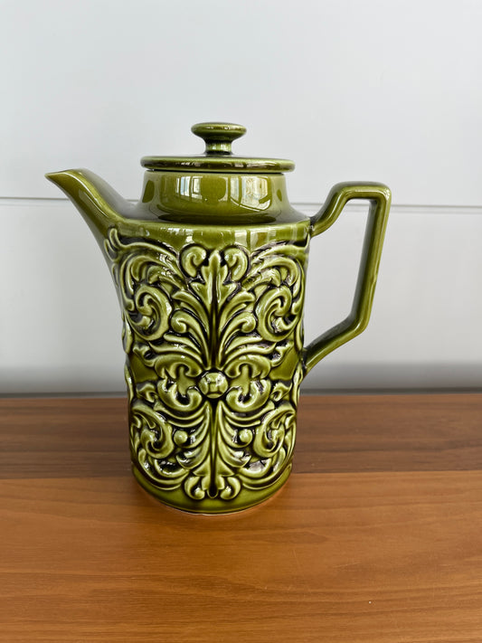 Vintage Green Ceramic Teapot