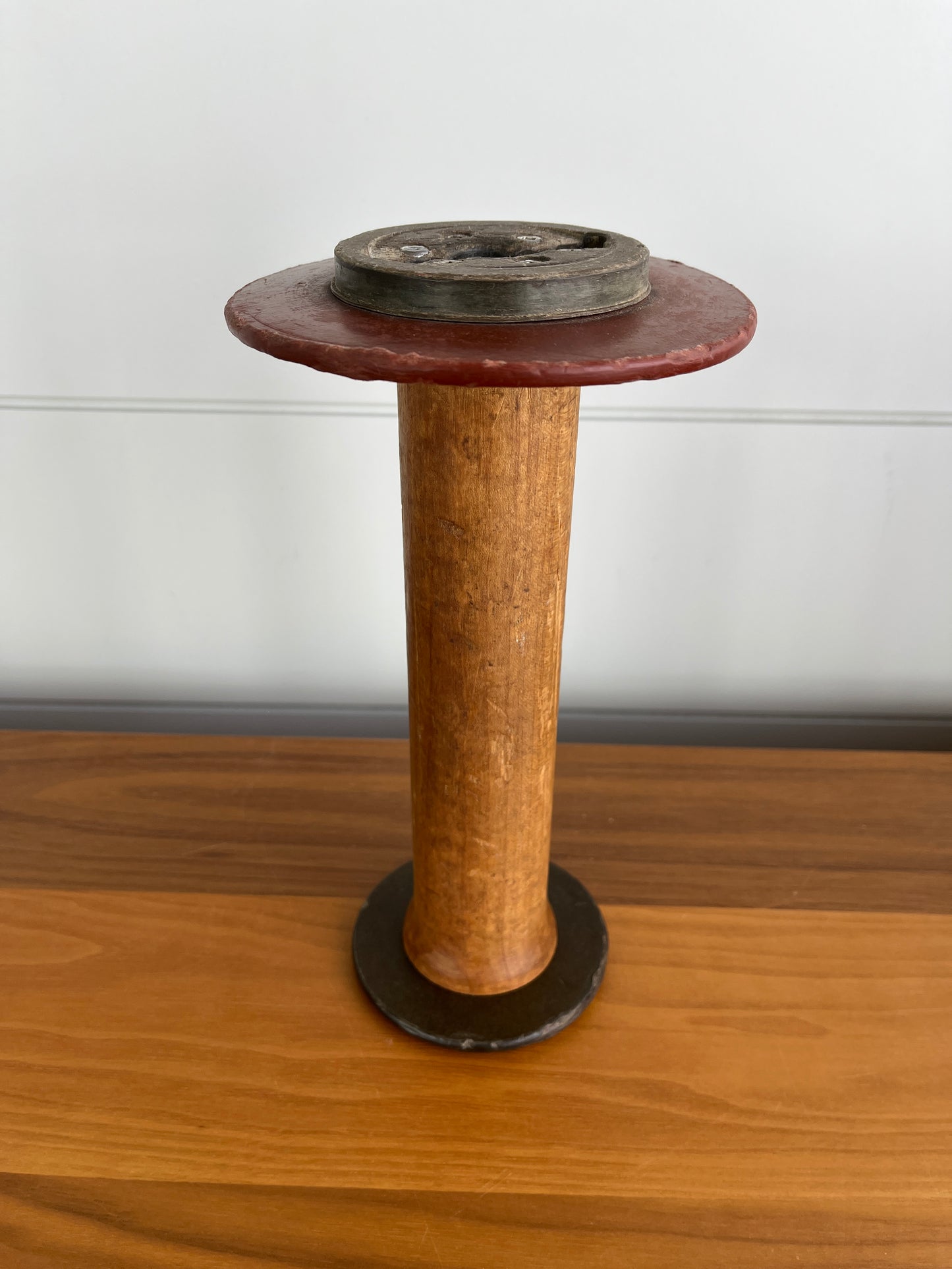 Large Vintage Wooden Spool | 10" Industrial Bobbin