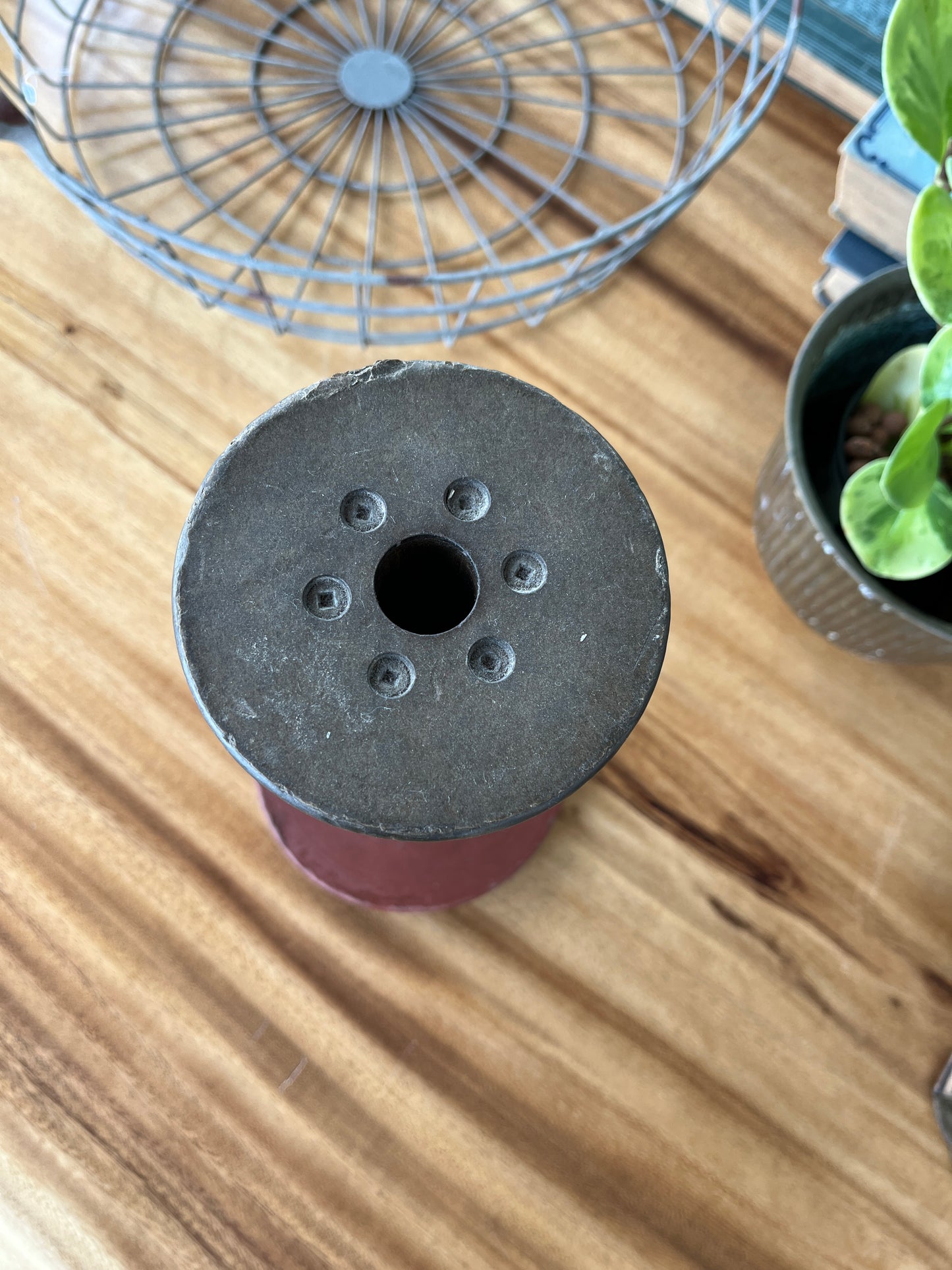 Large Vintage Wooden Spool | 10" Industrial Bobbin