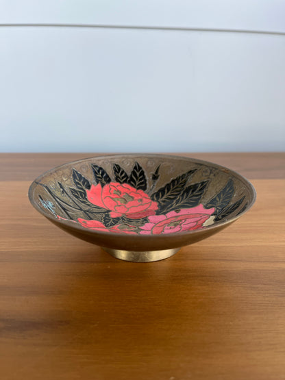 Vintage Cloisonné Pedestal Bowl