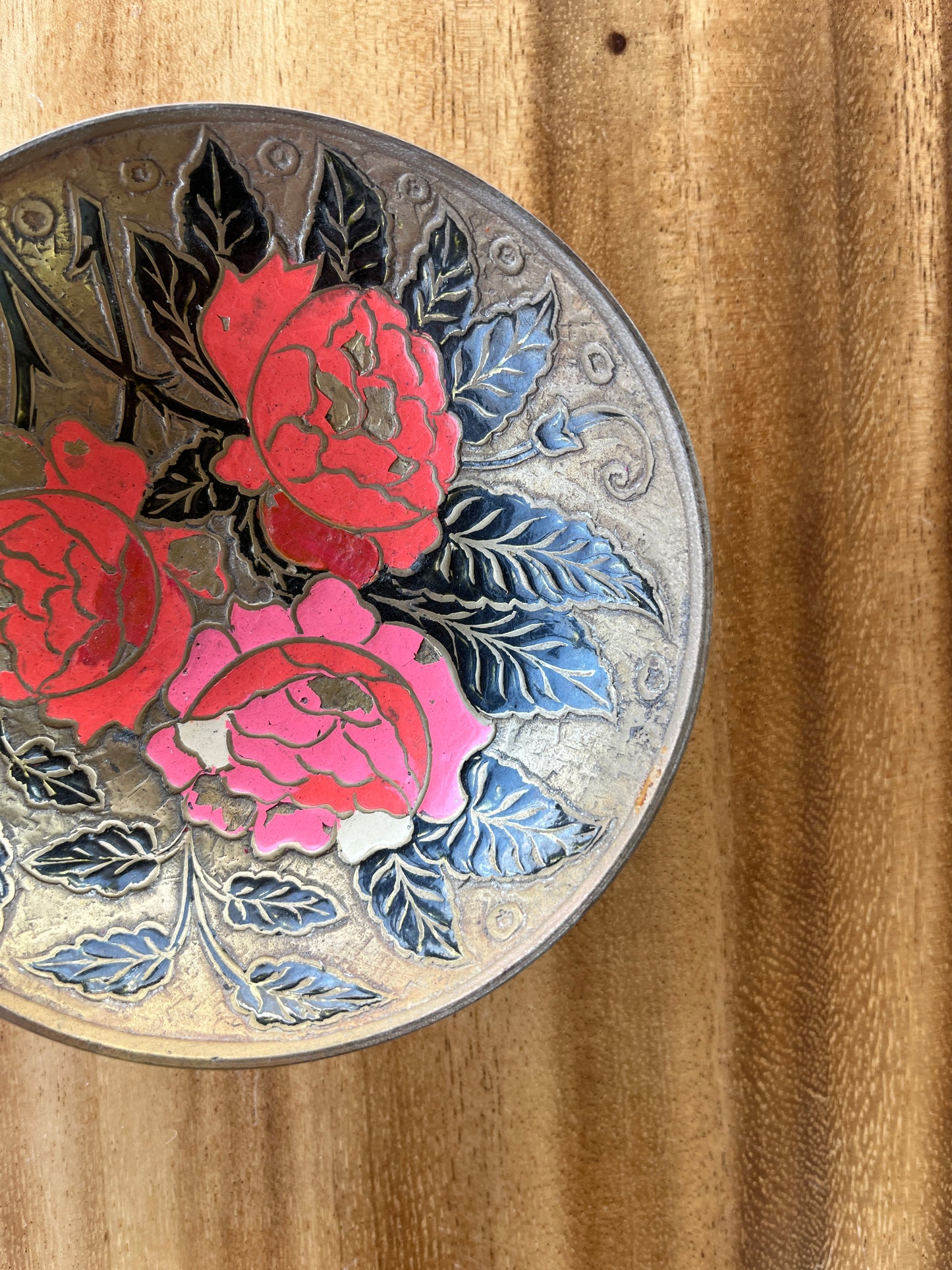 Vintage Cloisonné Pedestal Bowl