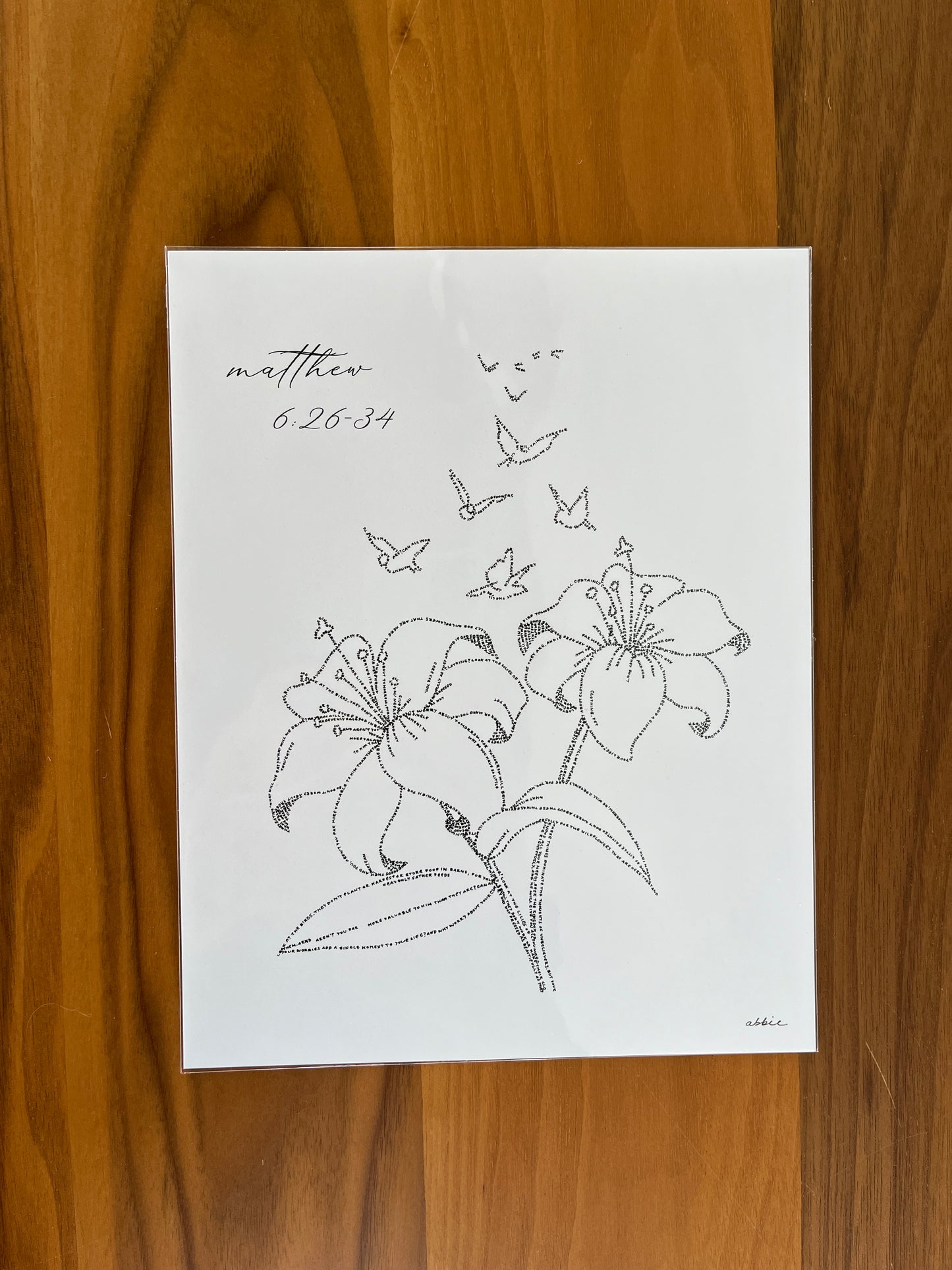 Lillies & Birds (Matthew 6) | Closer Look 8x10 Print